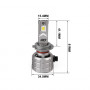 Светодиодные лампы H7 Optima Premium LED ПРОСПЕКТ, 80W, 5000K, 12-24V, комплект 2 шт.